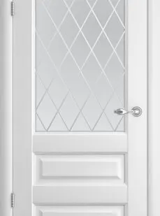 фото Межкомнатные двери ALBERO "Эрмитаж-2" Платина (ДО) Мателюкс Ромб