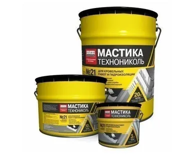 фото Мастика кровельная ТЕХНОНИКОЛЬ №21 (Техномаст), ведро 10 кг