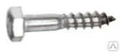фото Шуруп 7х 30 острый, шестигр. голова, нерж. сталь А2, Глухарь DIN 571