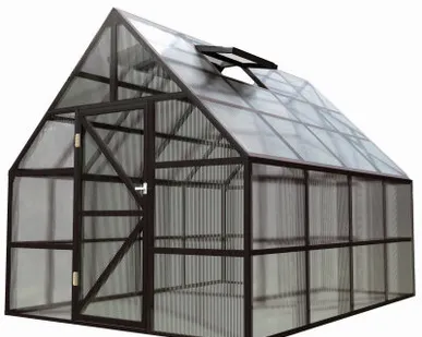 фото Теплица английская ЧЕЛСИ 3х4 м, цвет Серый графит (RAL 7024)