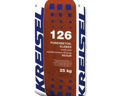 фото Клей для кладки блоков из ячеистого бетона Kreisel 126 (25 кг.)