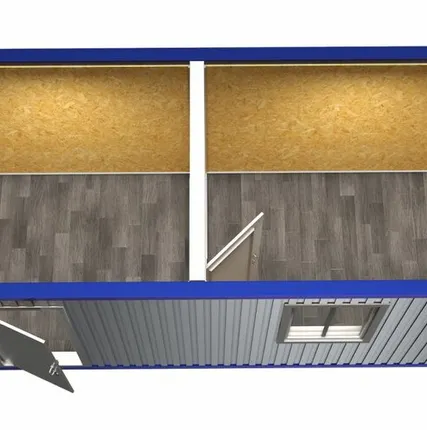 Фото №0 Бытовка с перегородкой и двумя окнами модель: ВМ-БТ05