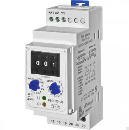 Фото №0 Реле времени РВО-П3-08 5А 24-240В AC/DC (0,01с-999ч) Меандр