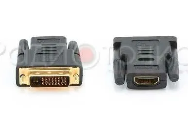 фото Переходник HDMI гнездо - DVI-D штекер Gembird A-HDMI-DVI-2, 19F/19M, Gold