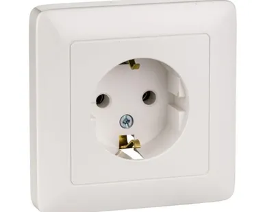 фото Schneider Electric Розетка 1-м СП 1мод. Хит 16А IP20 250В с заземл. без защ. шторок бел. RS16-134-B Schneider Electric