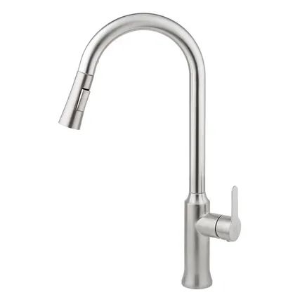 Фото №0 Смеситель для кухни AQUEDUC 345329, выдвижной излив, нержавеющая сталь