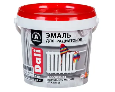 фото Эмаль акриловая для радиаторов 1кг DALI