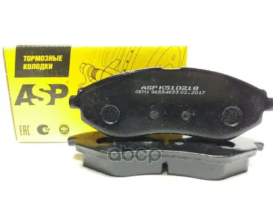 фото Колодка Тормозная 0986.00 Asp K510218 Перед ASP арт. K510218
