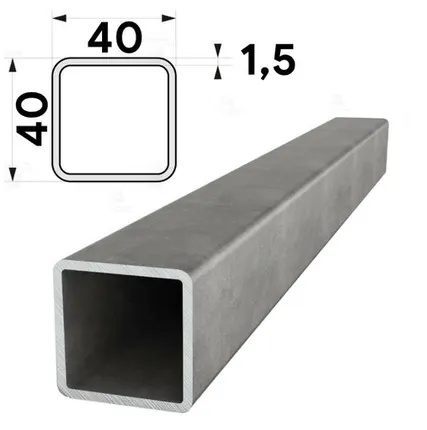 Фото №0 Труба профильная 40х40мм стенка 1,5мм длина 6 метров