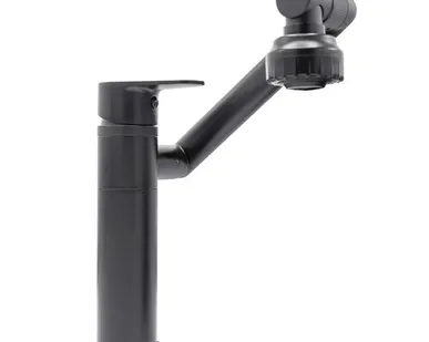 фото Смеситель Оптима O4483BL для кухни, 35 мм, поворотный многорежимный излив, черный