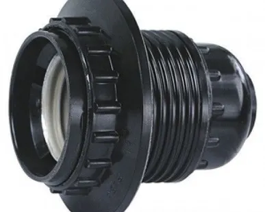 фото Патрон Е27Н12РП-01 Е27 карболитовый с прижимным кольцом ASD