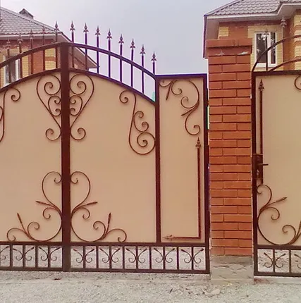 Фото №0 Ворота, калитка с коваными элементами
