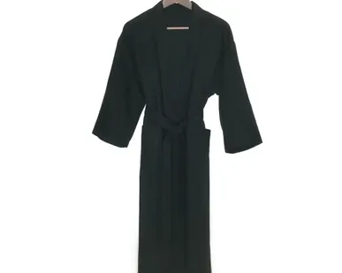 фото Халат кимоно для бани женский Linen Steam Уголь (р.48-50, чёрный, 100% лён)