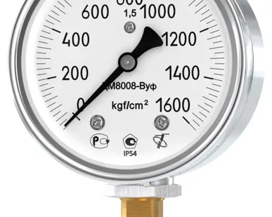 фото Манометр виброустойчивый ДМ8008-Вуф, ДА800-Вуф, ДВ8008-Вуф - 100мм