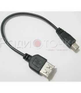 Фото №0 Переходник штекер mini USB - гнездо USB шнур 10 см (1011) (OTG)