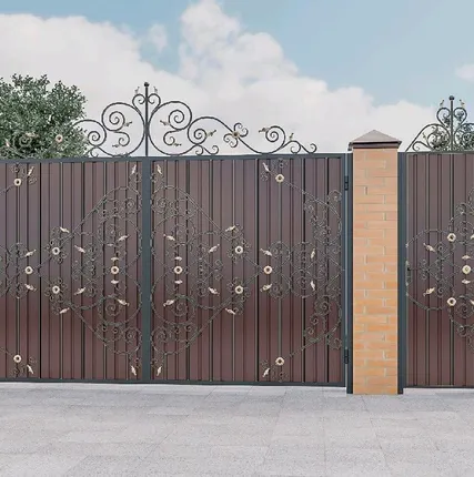 Фото №0 Ворота №1 с профлистом