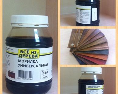 фото Морилка универсальная «ВСЁ ИЗ ДЕРЕВА» венге 0,5 л