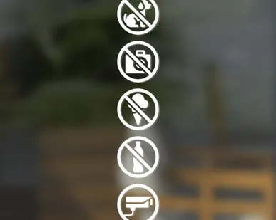 фото Набор круглых наклеек для витрин