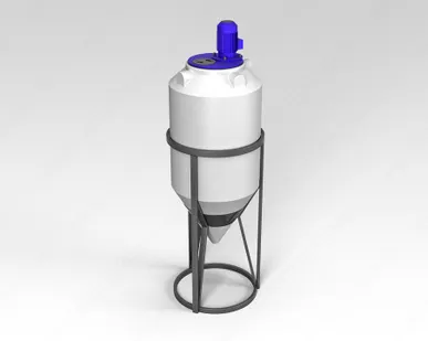 фото Емкость ФМ 240 литров в обрешетке с турбинной мешалкой