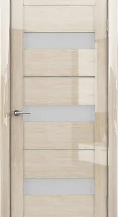 Фото №0 Межкомнатные двери ALBERO "ПРАГА" Глянец Мокко/Белый Мателюкс (ДО)