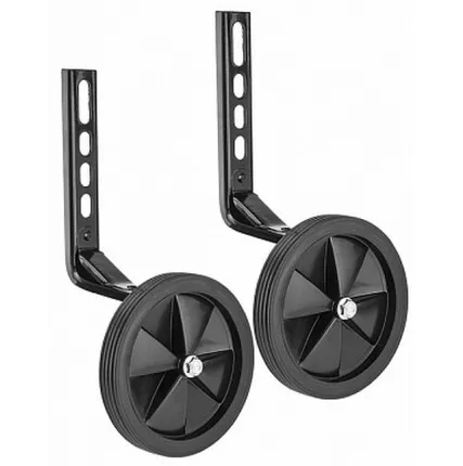 Фото №0 Дополнительные колеса (черные) HL-TW15 12"-20" с черными кронштейнами пластик/металл