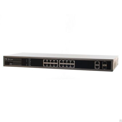 Фото №0 POE коммутатор (switch) 16 портов 48V 250W