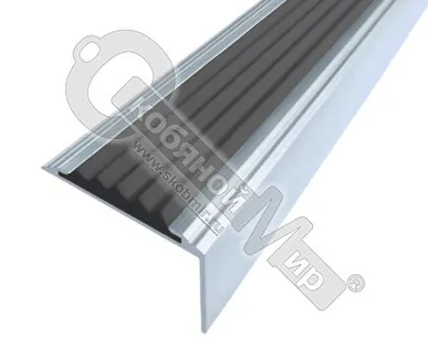 фото Алюминиевый уголок с резиновой вставкой 37,5х23х900 мм, 11584