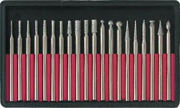 Фото №0 Шарошки, усиленная сталь с алмазным напылением, штифт диам. 3 мм, 10 шт.