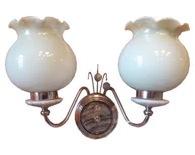 фото Ретро светильник НББ 20-2х60-066 «Москва» дерево Е27