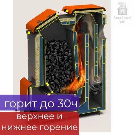 Фото №0 Угольный котел длительного горения Куппер Мега 20 кВт, до 30 ч на одной загрузке