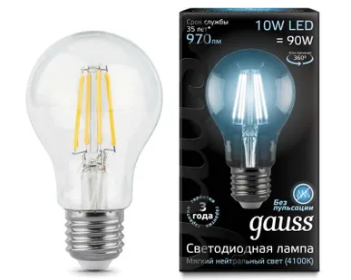 фото Лампа светодиодная Black Filament А60 E27 10Вт 4100К Gauss 102802210