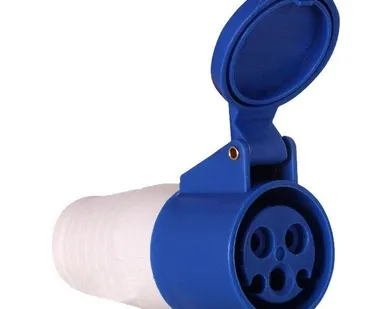 фото Розетка кабельная 32А 220В 2P+E IP44 (223) EKF ps-223-32-220