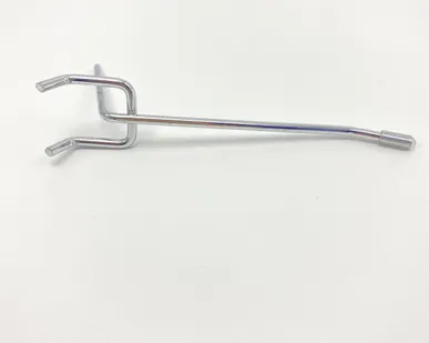 фото Крючок на перфорацию одинарный L=100мм d=4,0мм, шаг 25мм, хром