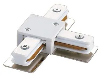 фото UBX-Q121 K31 WHITE 1 POLYBAG Соединитель для шинопроводов Т-образный. Однофазный. Цвет — белый. Упаковка — полиэтиленовый пакет.