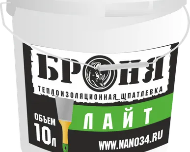 фото ТЕПЛОИЗОЛЯЦИОННАЯ ШПАТЛЕВКА БРОНЯ ЛАЙТ