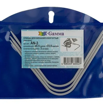 Фото №0 Спицы изогнутые AN-3 металл d 3.0 мм 20.5 см 3шт