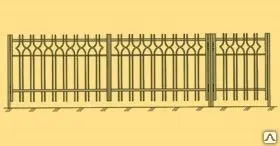 фото Ворота металлические с калиткой, арт. МВ.3