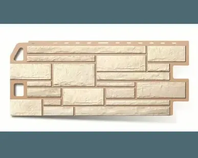 фото Цокольный сайдинг альта-профиль - коллекция "камень", белый