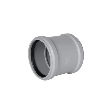 Фото №0 Муфта двухраструбная 110 для внутренней бесшумной канализации STOUT