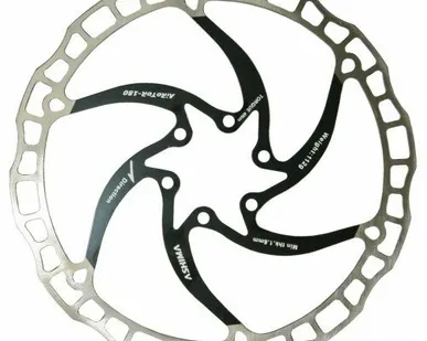 фото Тормоза ASHIMA Диск тормозной ASHIMA ARO-08 , Alu, MTB, D180 паук, 6-bolt, Black