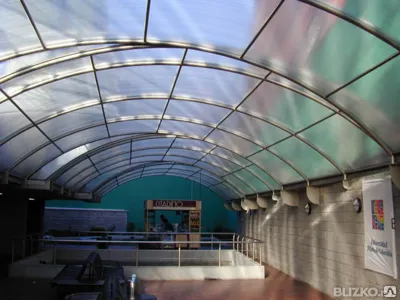 Фото №0 Козырек из металлических профильных труб под сотовый поликарбонат