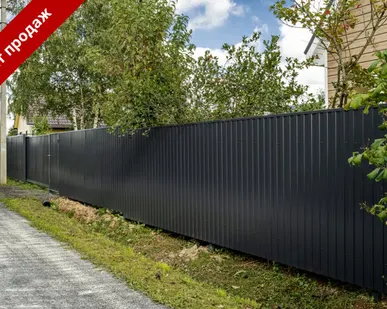 фото Забор из двустороннего профнастила Стандарт МАСТЕРОВИТ