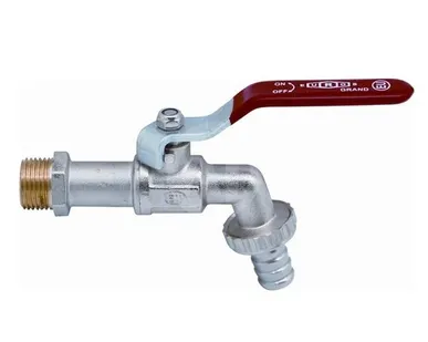 фото Кран шаровый водоразборный со штуцером 1/2 ручка