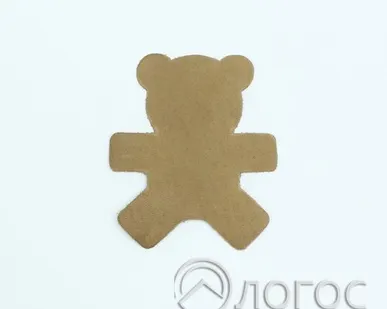 фото Заплатки декор.пришивн. кожа И 20 "Мишка", бежевый, бежевый