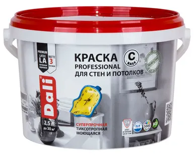 фото DALI PROFESSIONAL / ДАЛИ ПРОФЕССИОНАЛ краска для стен и потолков акриловая