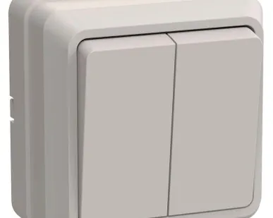 фото Выключатель 2-кл. ОП Октава 10А IP20 ВС20-2-0-ОКм крем. ИЭК EVO20-K33-10-DC