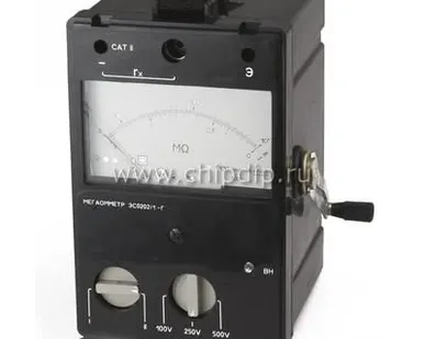 фото Мегаомметр ЭСО 202/1Г, 0-1000МОм, 100, 250,500В
в