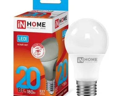фото Лампа светодиодная LED-A60-VC 20Вт 230В Е27 3000К 1800Лм IN HOME