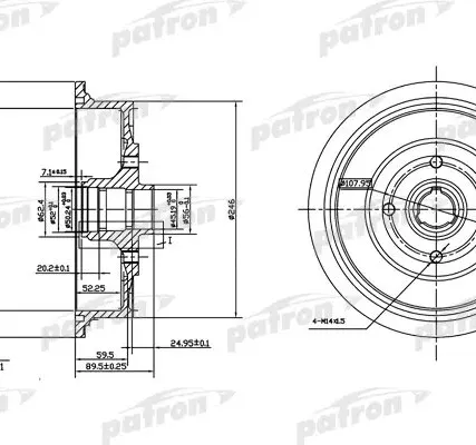 Фото №0 PDR1200 Барабан тормозной