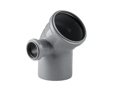 фото Отвод левый ВК ПП 110/50х45, серый,РТП